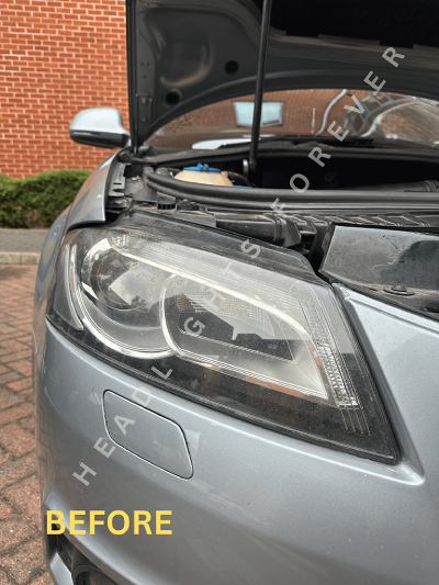 Audi TT headlight before restoration